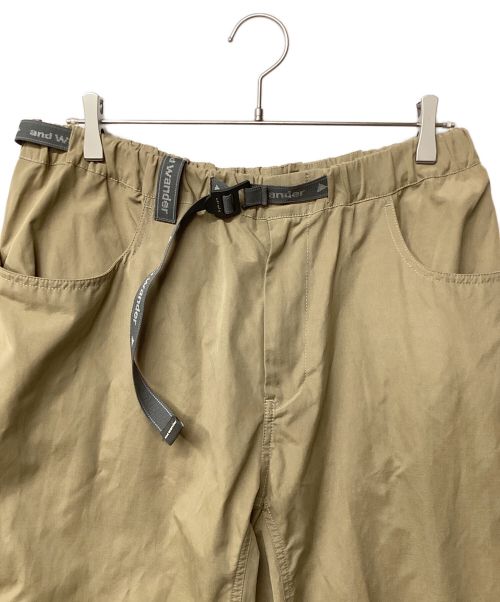 and wander（アンドワンダー）and wander (アンドワンダー) high count cloth wide pants カーキ サイズ:XLの古着・服飾アイテム