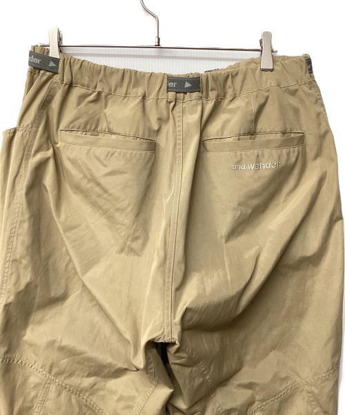 and wander（アンドワンダー）and wander (アンドワンダー) high count cloth wide pants カーキ サイズ:XLの古着・服飾アイテム