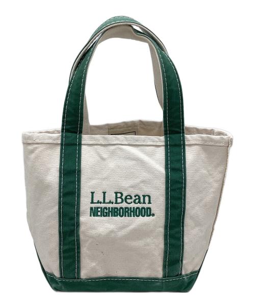 L.L.Bean（エルエルビーン）L.L.Bean (エルエルビーン) NEIGHBORHOOD (ネイバーフッド) ハンドバッグ ホワイト×グリーンの古着・服飾アイテム