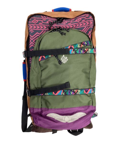 ALDIES（アールディーズ）ALDIES (アールディーズ) big pack ブラウン×グリーン×パープルの古着・服飾アイテム