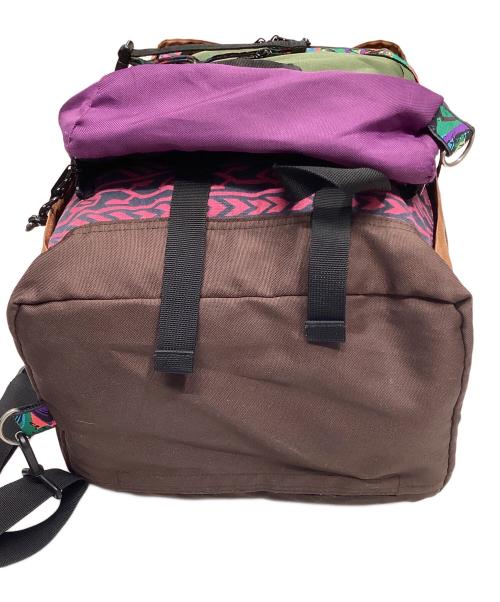 ALDIES（アールディーズ）ALDIES (アールディーズ) big pack ブラウン×グリーン×パープルの古着・服飾アイテム