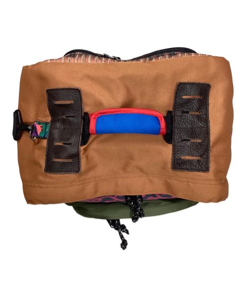 ALDIES（アールディーズ）ALDIES (アールディーズ) big pack ブラウン×グリーン×パープルの古着・服飾アイテム