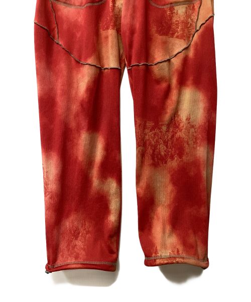 and wander（アンドワンダー）and wander (アンドワンダー) printed Octa pants レッド サイズ:Lの古着・服飾アイテム