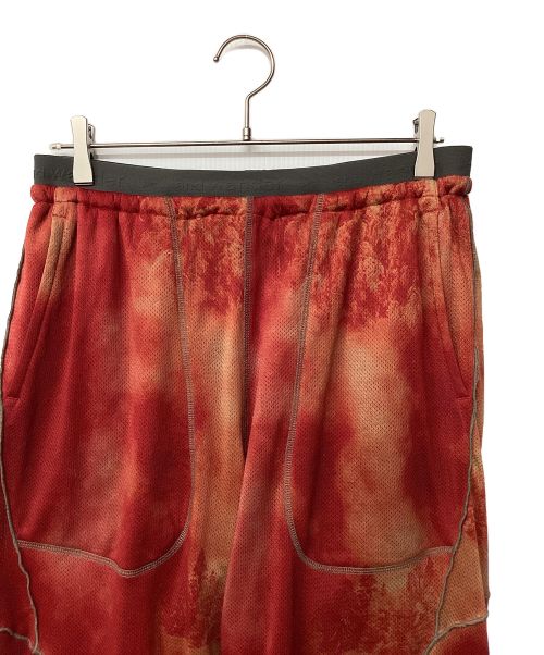 and wander（アンドワンダー）and wander (アンドワンダー) printed Octa pants レッド サイズ:Lの古着・服飾アイテム