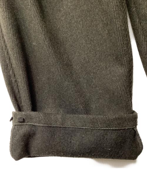 and wander（アンドワンダー）and wander (アンドワンダー) リウールツイードワイドパンツ オリーブ サイズ:Lの古着・服飾アイテム