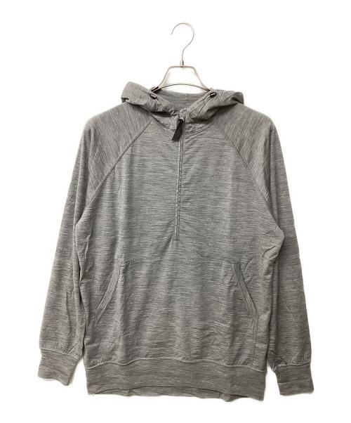 山と道（ヤマトミチ）山と道 (ヤマトミチ) 100％メリノフーディ（トレッキングウェア) グレー サイズ:Lの古着・服飾アイテム