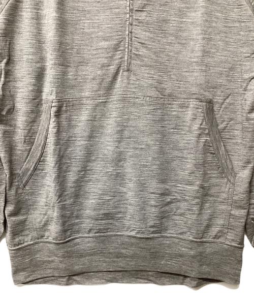 山と道（ヤマトミチ）山と道 (ヤマトミチ) 100％メリノフーディ（トレッキングウェア) グレー サイズ:Lの古着・服飾アイテム