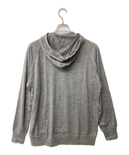 山と道（ヤマトミチ）山と道 (ヤマトミチ) 100％メリノフーディ（トレッキングウェア) グレー サイズ:Lの古着・服飾アイテム