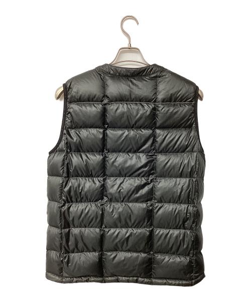 and wander（アンドワンダー）and wander (アンドワンダー) diamond stitch down vest ブラック サイズ:Lの古着・服飾アイテム