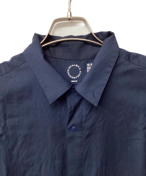 山と道（ヤマトミチ）山と道 (ヤマトミチ) Merino Short Sleeve Shirt（トレッキングウェア) ネイビー サイズ:Mの古着・服飾アイテム