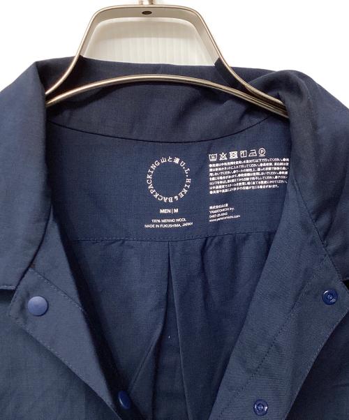 山と道（ヤマトミチ）山と道 (ヤマトミチ) Merino Short Sleeve Shirt（トレッキングウェア) ネイビー サイズ:Mの古着・服飾アイテム