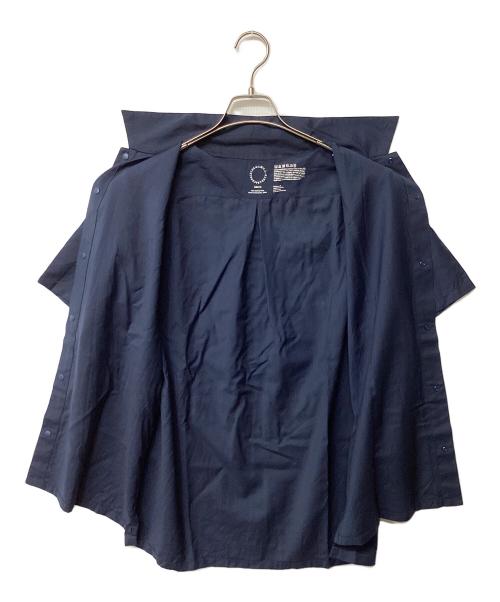 山と道（ヤマトミチ）山と道 (ヤマトミチ) Merino Short Sleeve Shirt（トレッキングウェア) ネイビー サイズ:Mの古着・服飾アイテム