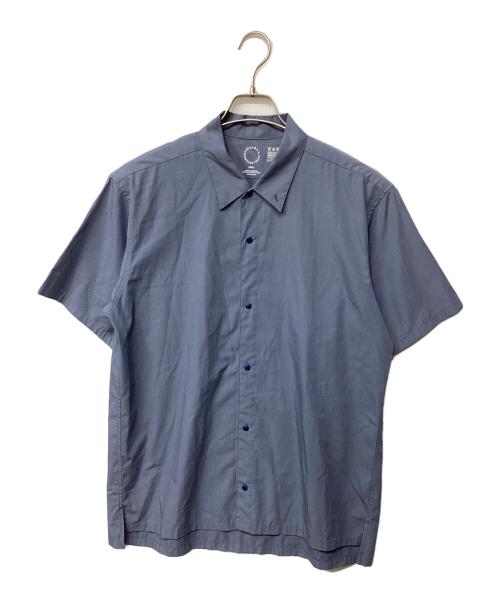 山と道（ヤマトミチ）山と道 (ヤマトミチ) バンブーシャツ(トレッキングウェア) ブルー サイズ:Lの古着・服飾アイテム
