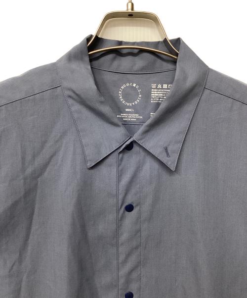 山と道（ヤマトミチ）山と道 (ヤマトミチ) バンブーシャツ(トレッキングウェア) ブルー サイズ:Lの古着・服飾アイテム