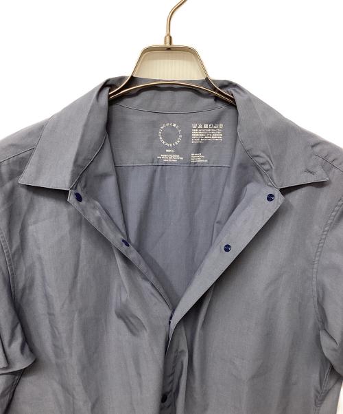 山と道（ヤマトミチ）山と道 (ヤマトミチ) バンブーシャツ(トレッキングウェア) ブルー サイズ:Lの古着・服飾アイテム