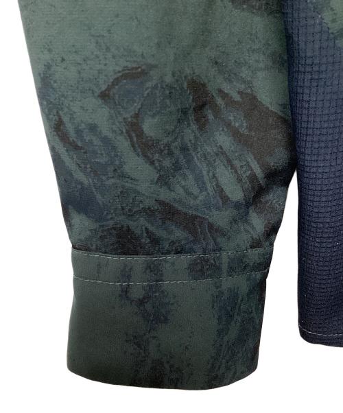 and wander（アンドワンダー）and wander (アンドワンダー) printed LS shirt グリーン サイズ:Lの古着・服飾アイテム