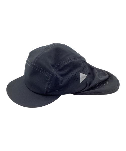 and wander（アンドワンダー）and wander (アンドワンダー) tech cap ブラックの古着・服飾アイテム