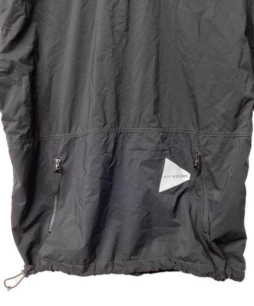 and wander（アンドワンダー）and wander (アンドワンダー) PERTEX wind T(トレッキングウェア) ブラック サイズ:Mの古着・服飾アイテム