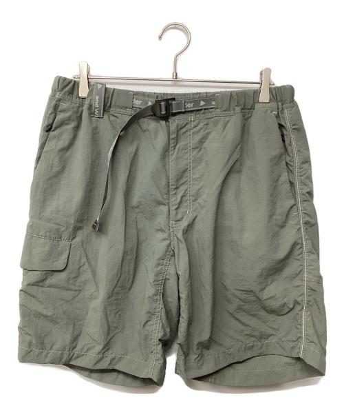 and wander（アンドワンダー）and wander (アンドワンダー) Ny taffeta hiker short pants(トレッキングボトム/ショート) オリーブ サイズ:XLの古着・服飾アイテム