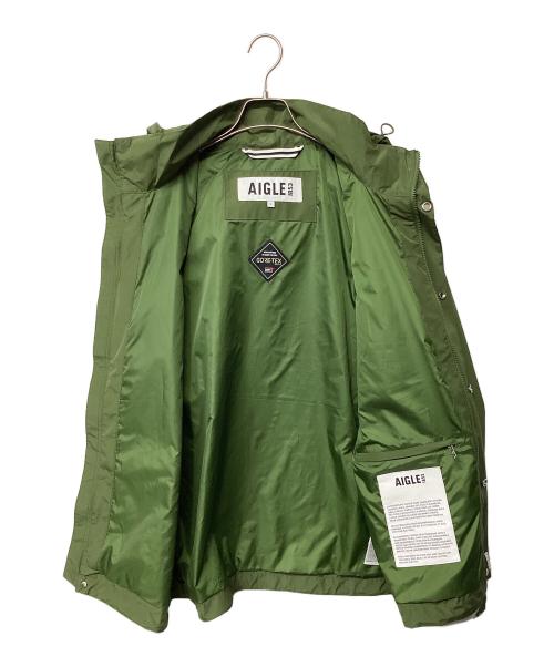 AIGLE（エーグル）AIGLE (エーグル) ゴアテックス フーデッドショートジャケット オリーブ サイズ:Lの古着・服飾アイテム
