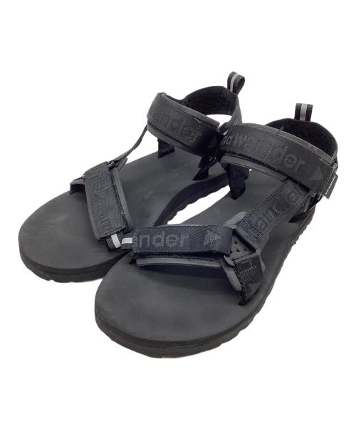 and wander（アンドワンダー）and wander (アンドワンダー) Ny JQ tape sandals ブラック サイズ:26cmの古着・服飾アイテム