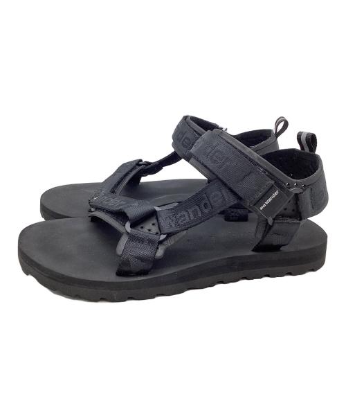 and wander（アンドワンダー）and wander (アンドワンダー) Ny JQ tape sandals ブラック サイズ:26cmの古着・服飾アイテム