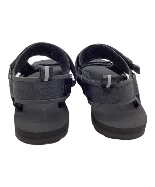 and wander（アンドワンダー）and wander (アンドワンダー) Ny JQ tape sandals ブラック サイズ:26cmの古着・服飾アイテム