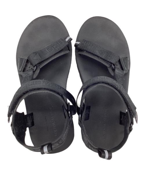 and wander（アンドワンダー）and wander (アンドワンダー) Ny JQ tape sandals ブラック サイズ:26cmの古着・服飾アイテム