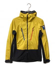 MILLET（ミレー）の古着「トリロジー V アイコン インフィニウム ジャケット(トレッキングウェア/ソフトシェル)」｜ブラック×イエロー