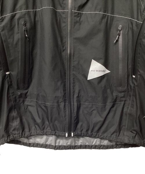 and wander（アンドワンダー）and wander (アンドワンダー) 3L UL rain jacket(トレッキングウェア/レインウェア) ブラック サイズ:Mの古着・服飾アイテム