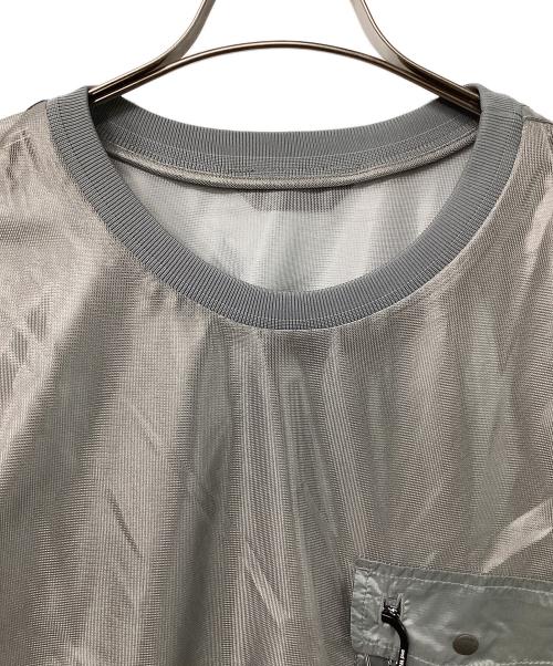 and wander（アンドワンダー）and wander (アンドワンダー) Silver Mesh Tee グレー サイズ:Sの古着・服飾アイテム