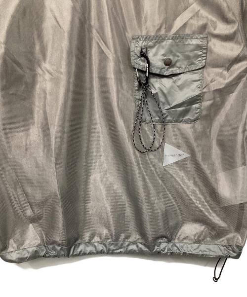 and wander（アンドワンダー）and wander (アンドワンダー) Silver Mesh Tee グレー サイズ:Sの古着・服飾アイテム