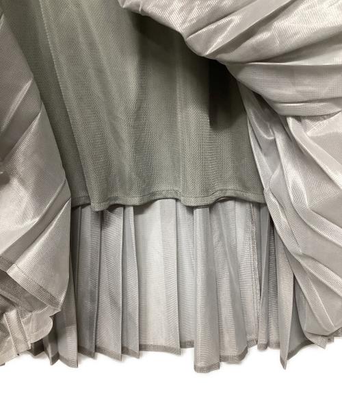 and wander（アンドワンダー）and wander (アンドワンダー) silver mesh skirt グレー サイズ:Sの古着・服飾アイテム