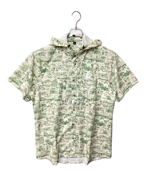 JOLLY GEAR（ジョリーギア）JOLLY GEAR (ジョリーギア) トリプルクラウン ボタンダウン ショートスリーブ(トレッキングウェア) グリーン サイズ:Lの古着・服飾アイテム