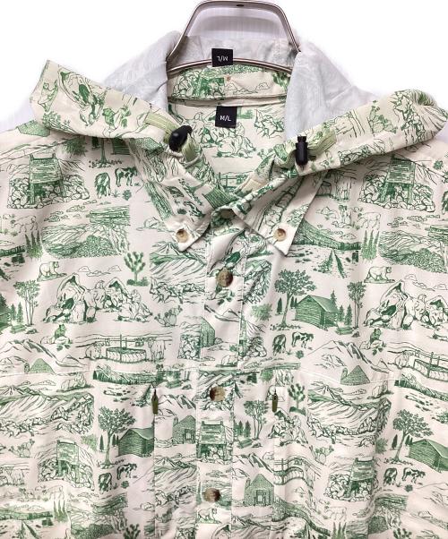 JOLLY GEAR（ジョリーギア）JOLLY GEAR (ジョリーギア) トリプルクラウン ボタンダウン ショートスリーブ(トレッキングウェア) グリーン サイズ:Lの古着・服飾アイテム