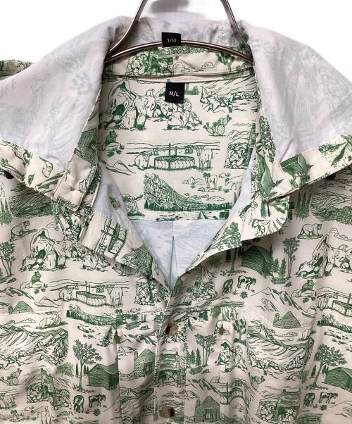 JOLLY GEAR（ジョリーギア）JOLLY GEAR (ジョリーギア) トリプルクラウン ボタンダウン ショートスリーブ(トレッキングウェア) グリーン サイズ:Lの古着・服飾アイテム