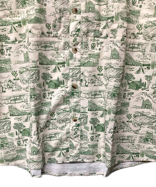 JOLLY GEAR（ジョリーギア）JOLLY GEAR (ジョリーギア) トリプルクラウン ボタンダウン ショートスリーブ(トレッキングウェア) グリーン サイズ:Lの古着・服飾アイテム