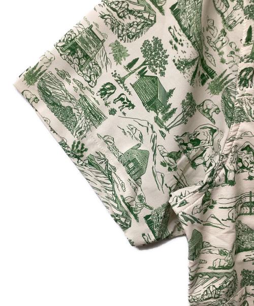 JOLLY GEAR（ジョリーギア）JOLLY GEAR (ジョリーギア) トリプルクラウン ボタンダウン ショートスリーブ(トレッキングウェア) グリーン サイズ:Lの古着・服飾アイテム