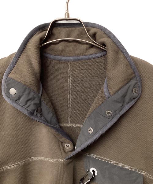 and wander（アンドワンダー）and wander (アンドワンダー) sweat pullover オリーブ サイズ:Sの古着・服飾アイテム