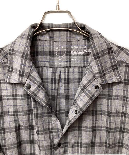 山と道（ヤマトミチ）山と道 (ヤマトミチ) Merino Short Sleeve Shirt(トレッキングウェア) グレー サイズ:Lの古着・服飾アイテム