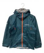 mont-bellモンベル）の古着「ストームクルーザー ジャケット(トレッキングウェア/レインウェア)」｜グリーン×オレンジ