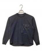 and wanderアンドワンダー）の古着「PE waffle long sleeve T」｜ブラック