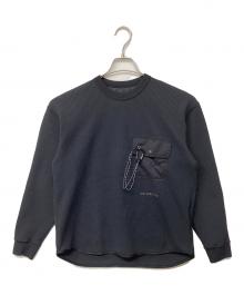 and wander（アンドワンダー）の古着「PE waffle long sleeve T」｜ブラック