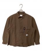 and wanderアンドワンダー）の古着「light w cloth shirt brown」｜ブラウン