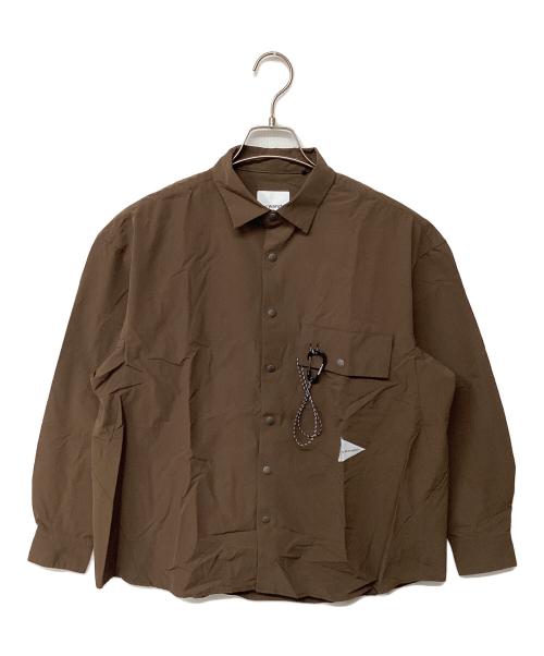 and wander（アンドワンダー）and wander (アンドワンダー) light w cloth shirt brown ブラウン サイズ:Sの古着・服飾アイテム