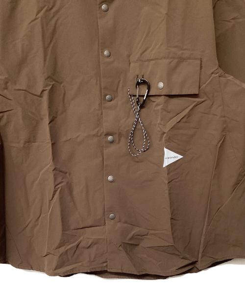 and wander（アンドワンダー）and wander (アンドワンダー) light w cloth shirt brown ブラウン サイズ:Sの古着・服飾アイテム