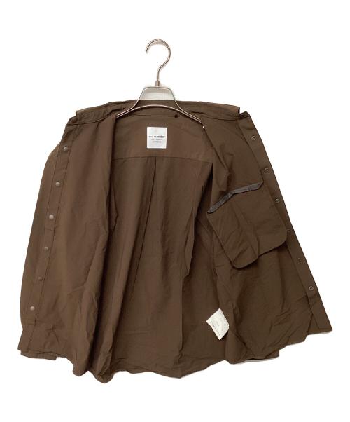 and wander（アンドワンダー）and wander (アンドワンダー) light w cloth shirt brown ブラウン サイズ:Sの古着・服飾アイテム