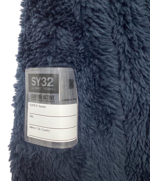 sy32 by sweet years（エスワイサーティトゥバイスィートイヤーズ）sy32 by sweet years (エスワイサーティトゥバイスィートイヤーズ) ボアフリースジャケット ネイビー サイズ:M 未使用品の古着・服飾アイテム