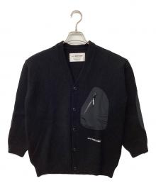 and wander（アンドワンダー）の古着「シェトランドウールカーディガン」｜ブラック