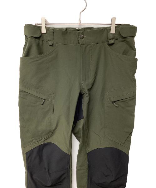 HAGLOFS（ホグロフス）HAGLOFS (ホグロフス) ラグド マウンテン パンツ（トレッキングボトム) オリーブ×ブラック サイズ:Lの古着・服飾アイテム